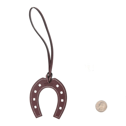 Hermes Swift Paddock Horseshoe Bag Charm Bordeaux 2 of 4