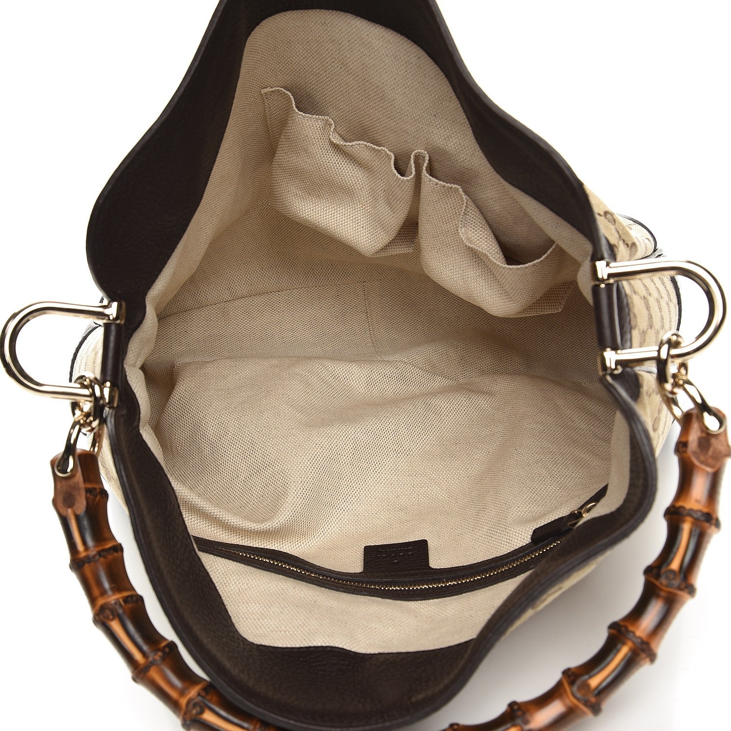 Gucci Monogram Medium Diana Bamboo Shoulder Bag Dark Brown 5 of 7