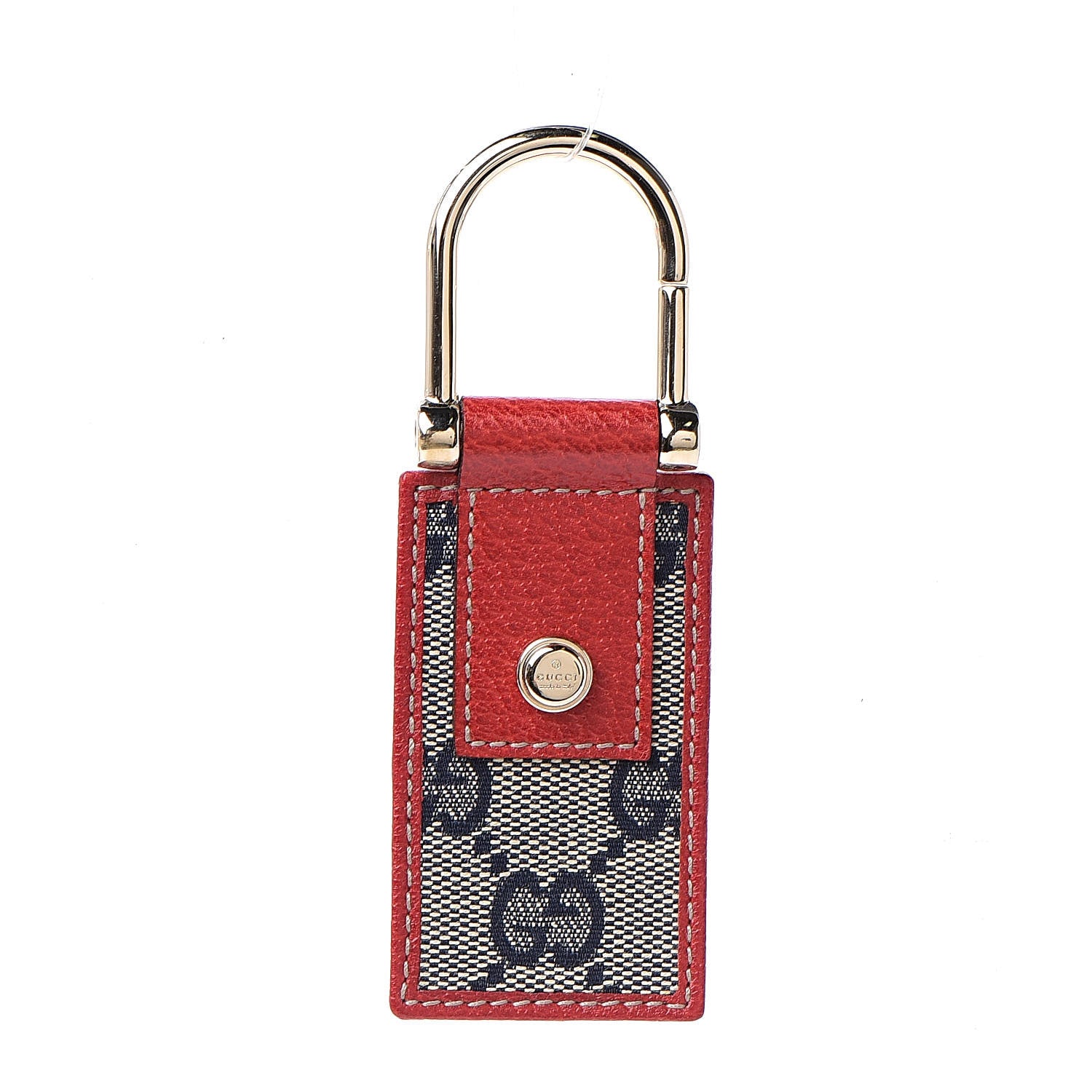 Gucci Monogram Key Ring Navy Red 1 of 3