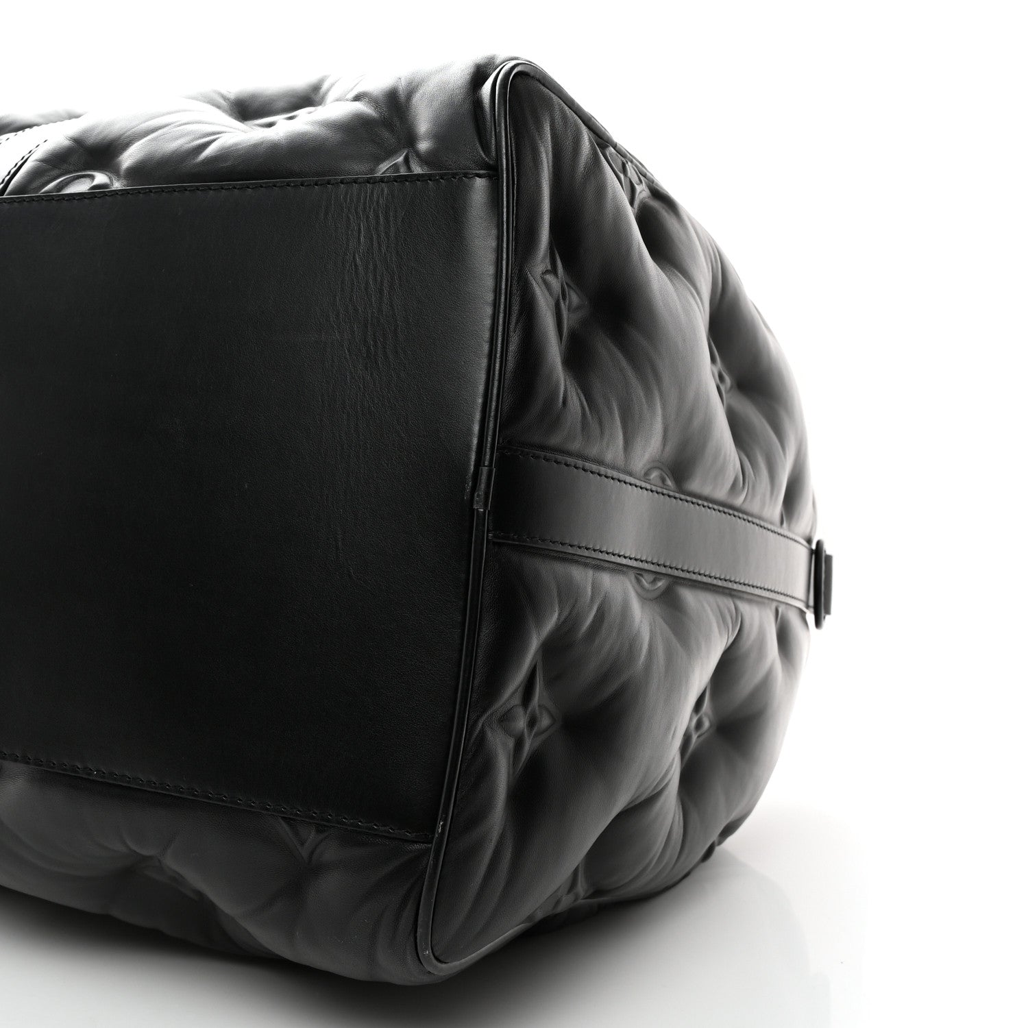 Louis Vuitton Lambskin Monogram Keepall Puffer XL Bandouliere 75 Black 8 of 11