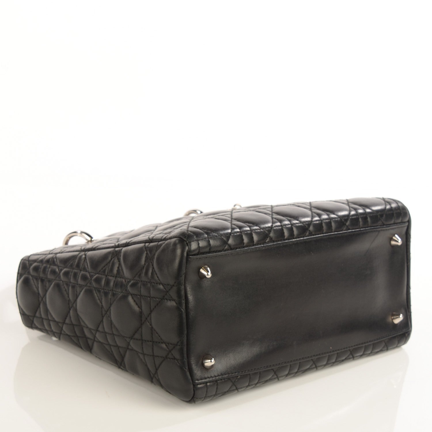 Christian Dior Lambskin Cannage Medium Lady Dior Black 5 of 17