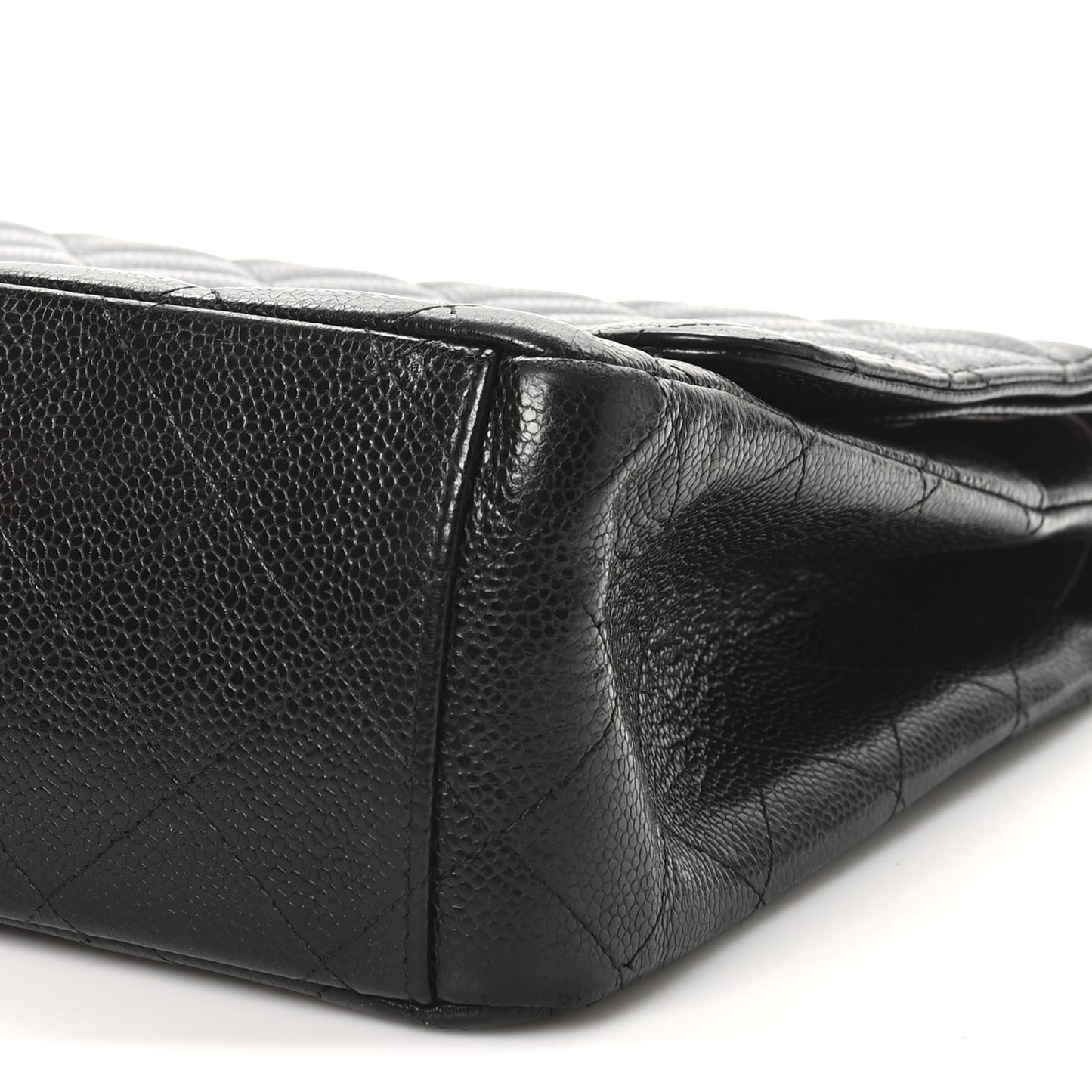 Caviar Quilted Maxi Double Flap Black