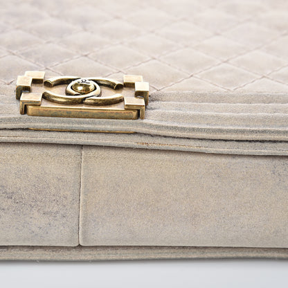 Chanel Iridescent Calfskin Quilted Large Boy Flap Beige 13 of 13