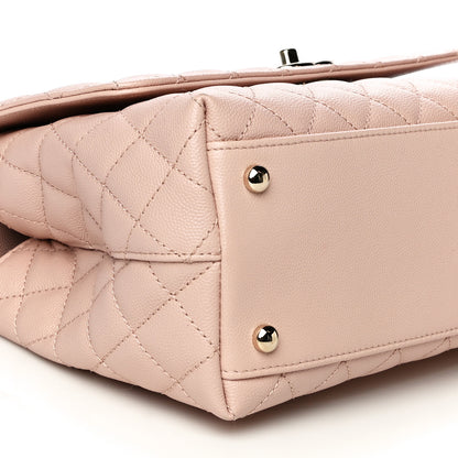 Chanel Caviar Quilted Small Coco Handle Flap Rose Clair 8 of 12