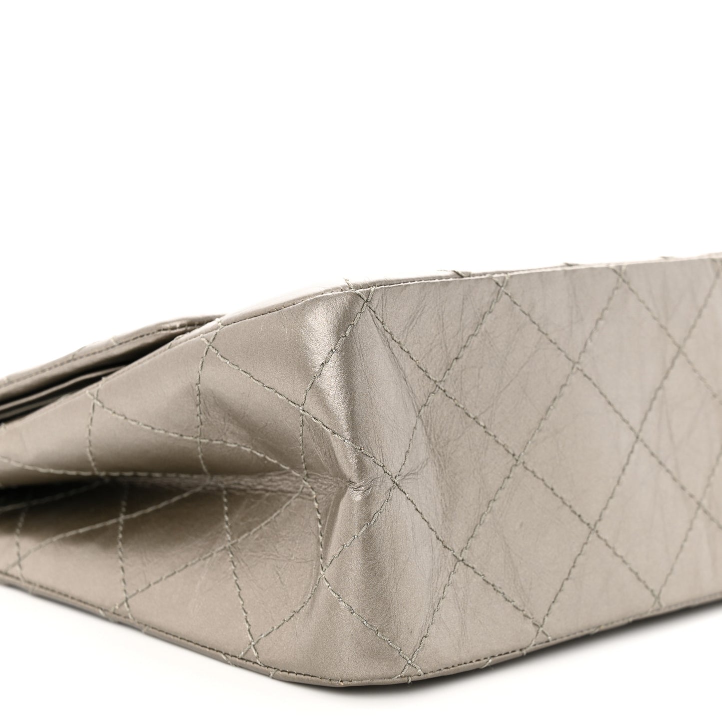 Metallic Aged Calfskin Quilted 2.55 Reissue 227 Flap Light Gold