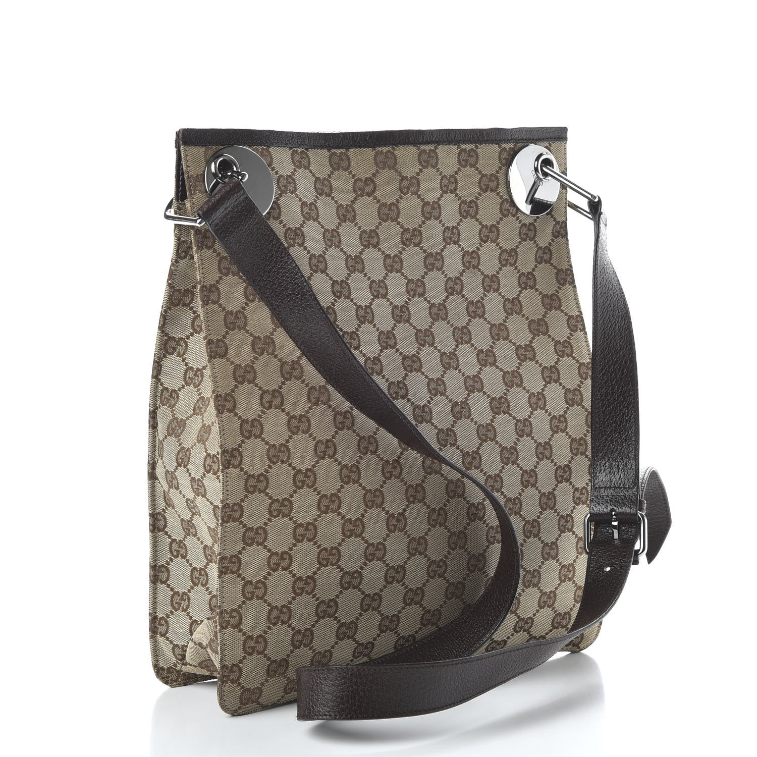 Gucci Monogram Eclipse Messenger Dark Brown 3 of 10