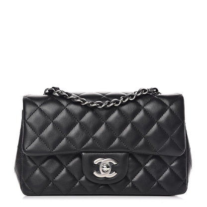 Chanel Lambskin Quilted Mini Rectangular Flap Black 1 of 9