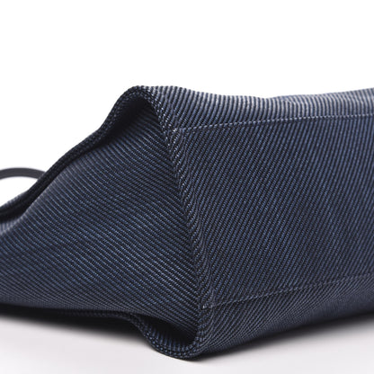 Chanel Mixed Fibers Calfskin Medium Deauville Tote Blue 8 of 9