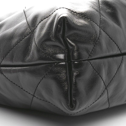 Chanel Shiny Calfskin Quilted Small Chanel 22 Black 10 of 11