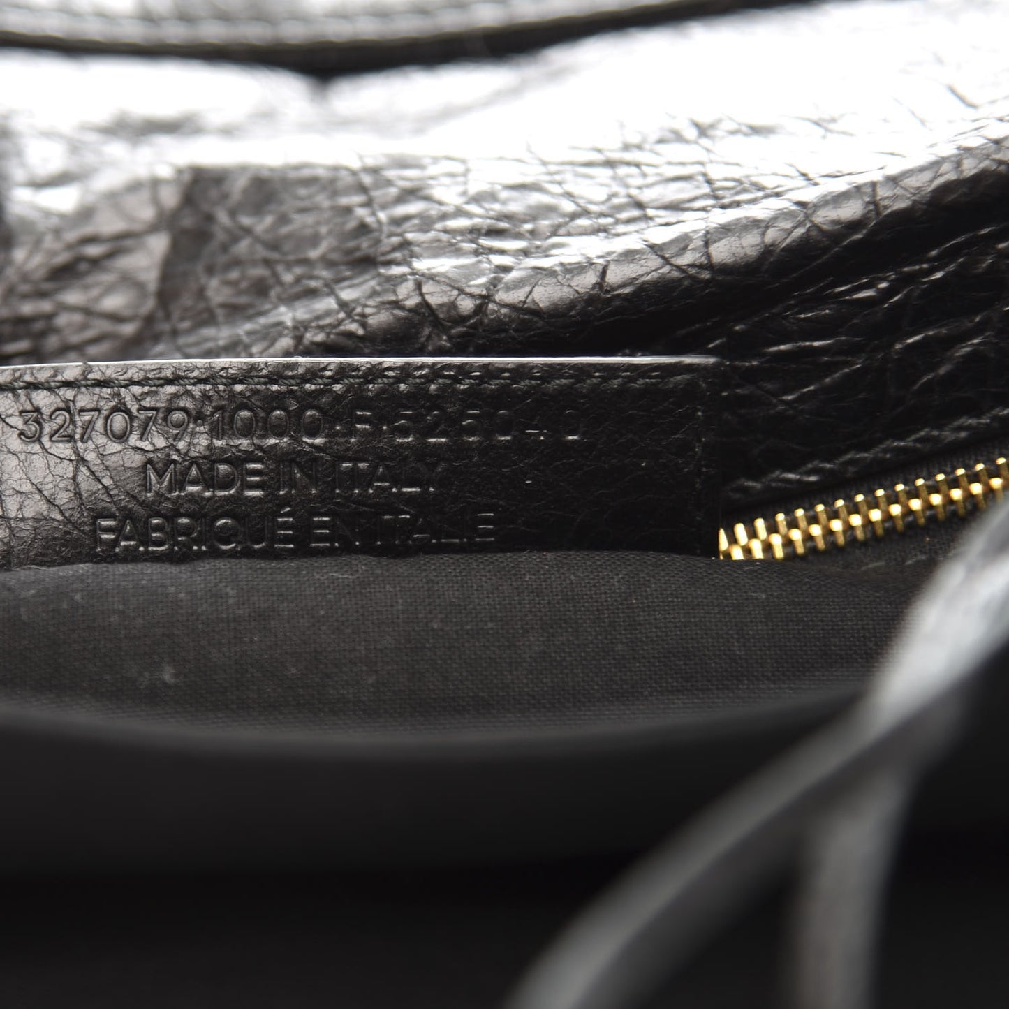 Agneau Giant 12 Gold Hardware Envelope Strap Clutch Black