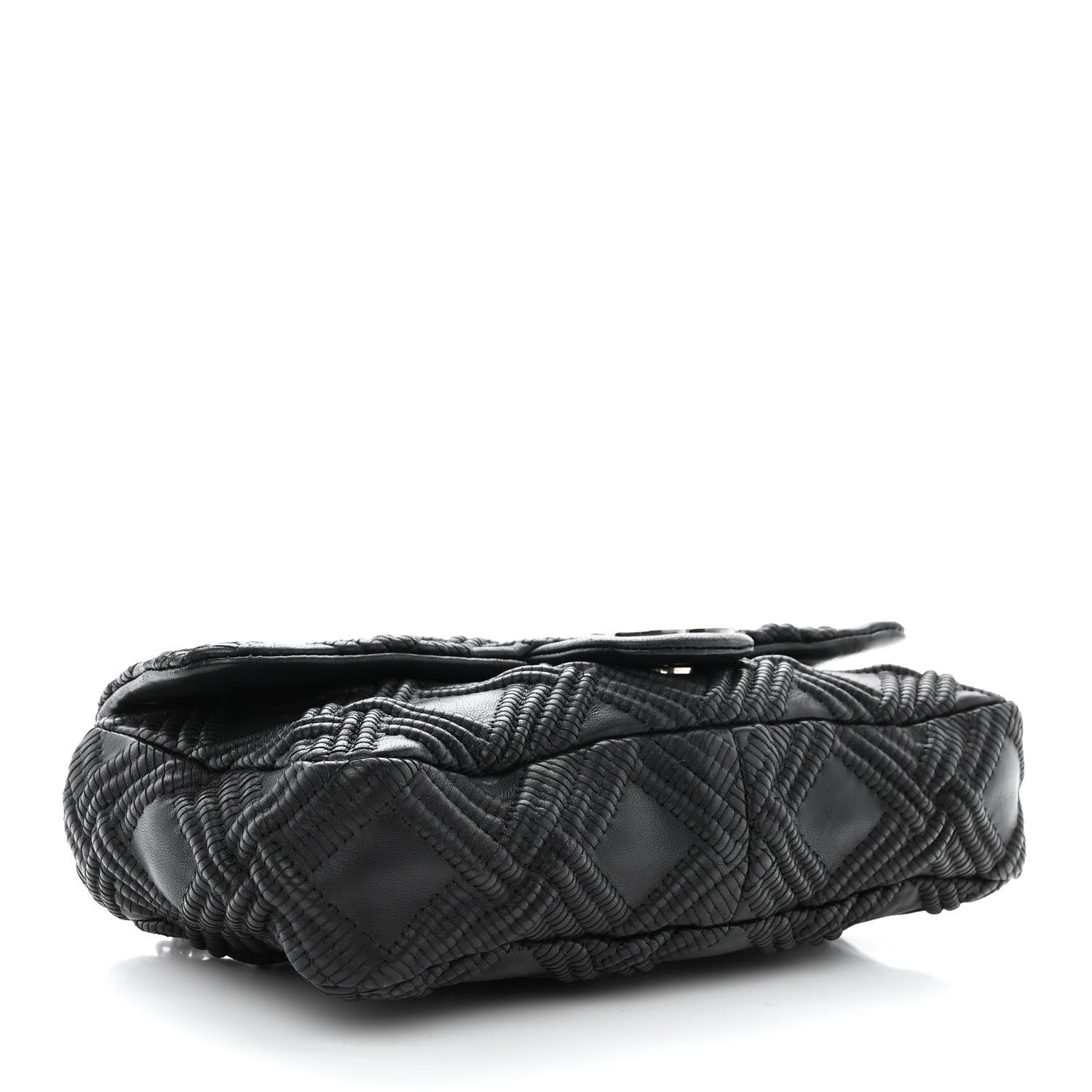 Chanel Lambskin Stitch Small Walk Of Fame Rectangular Flap Black 4 of 13