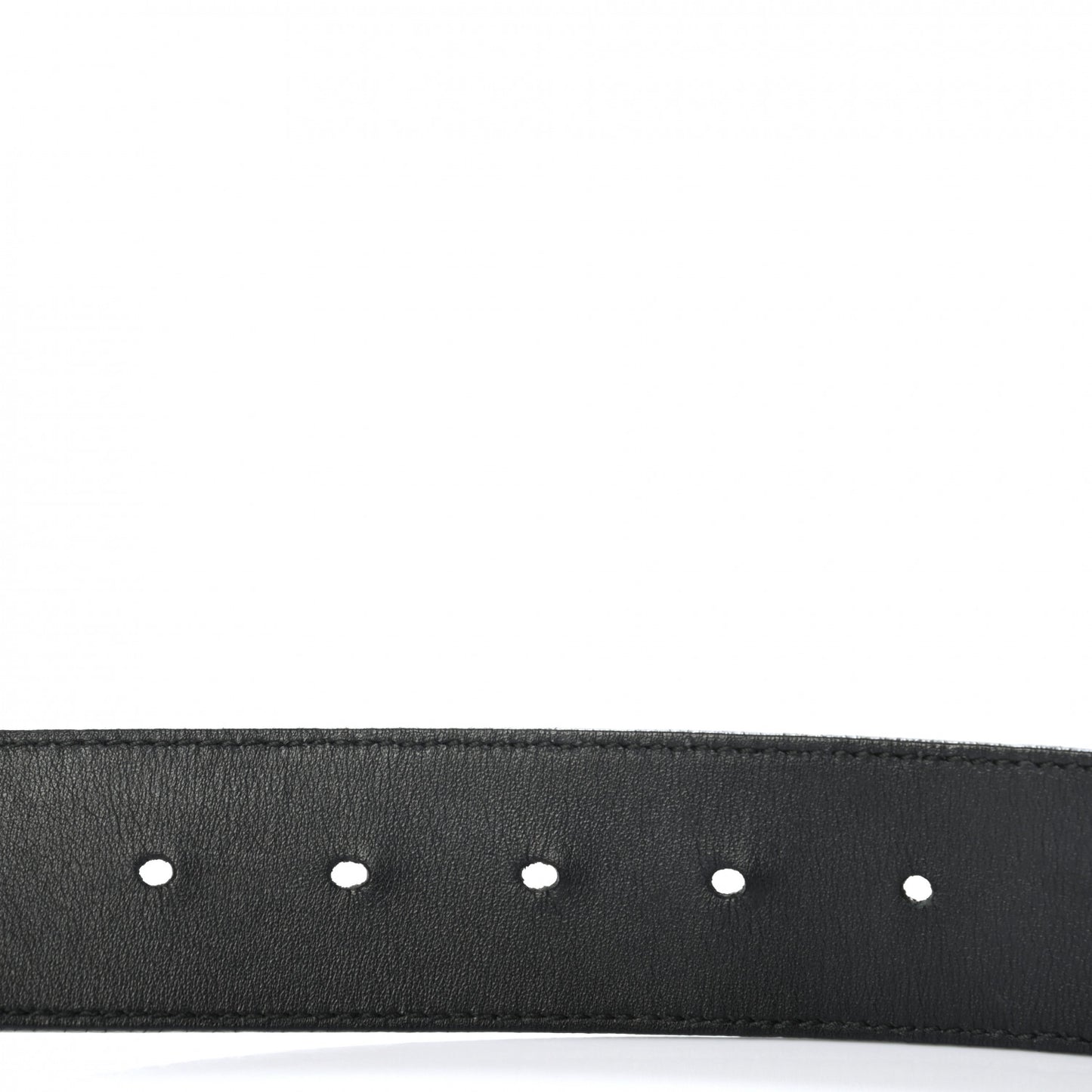 Moon Calfskin Nickel Double G 40mm Belt 85 34 Black