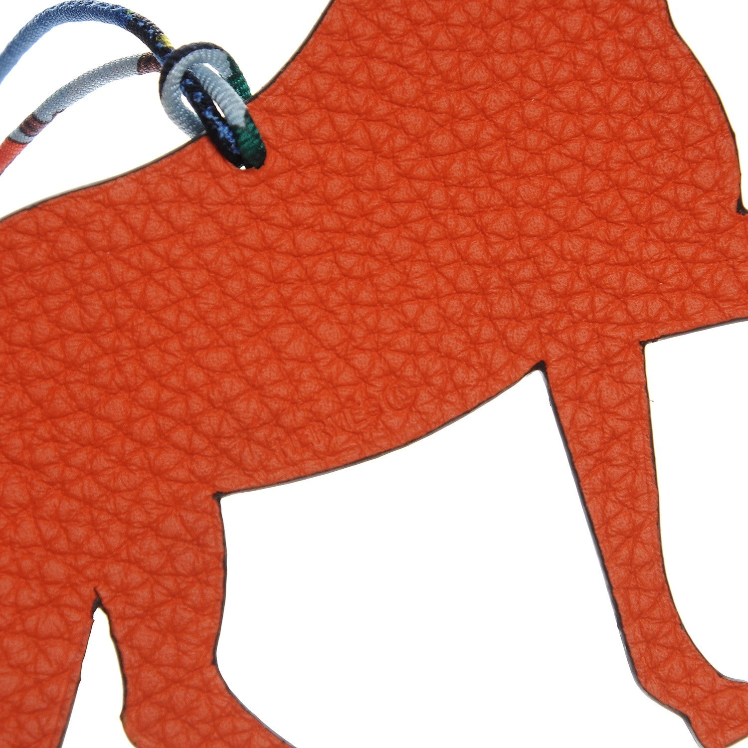 Hermes Epsom Togo Petit H Bag Charm Horse GM Bleu Electrique Feu 3 of 4