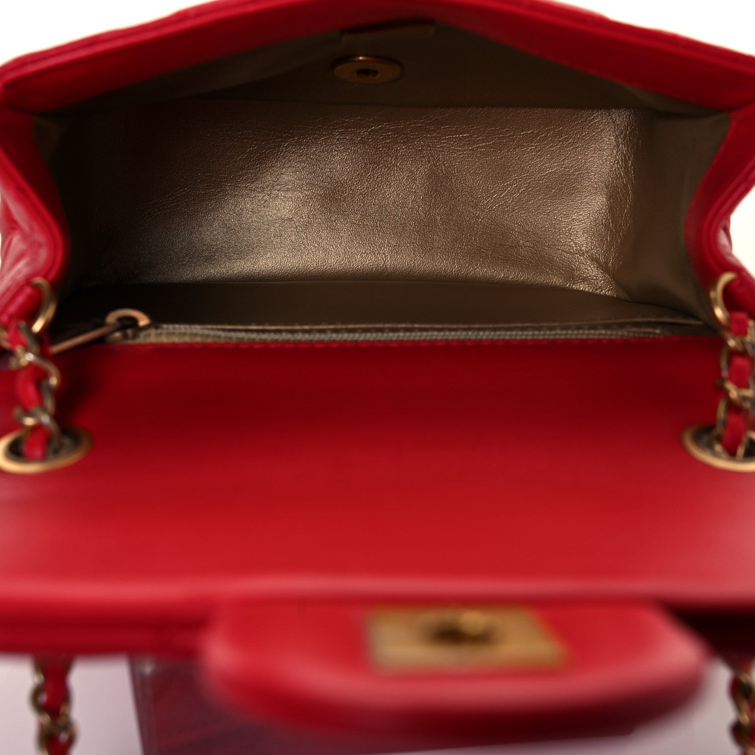 Chanel Lambskin Quilted Mini Pearl Crush Flap Red 6 of 9