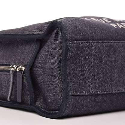 Chanel Denim Deauville Bowling Bag Dark Blue 8 of 9