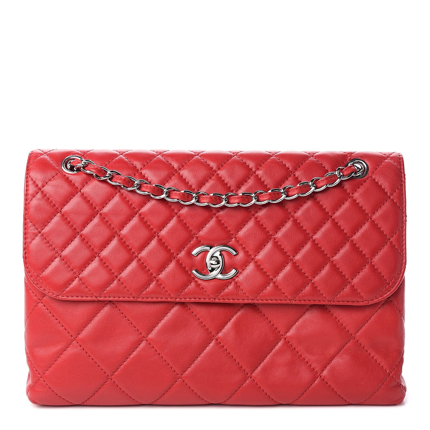 Calfskin Quilted In The Business Flap Red
