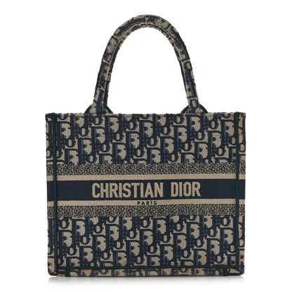 Christian Dior Oblique Small Book Tote Blue Multicolor 1 of 9