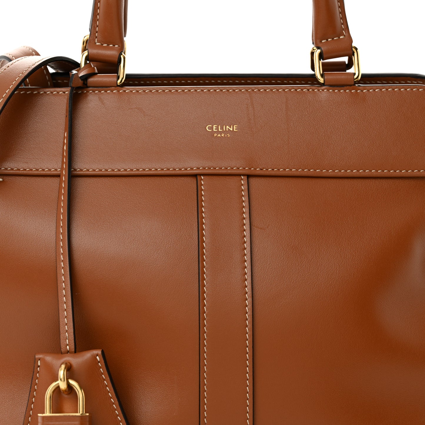 Calfskin Small Cabas De France Tan