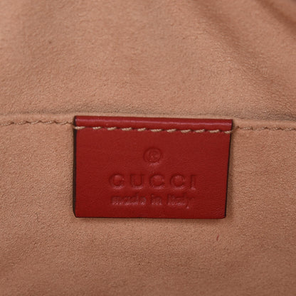 Gucci Calfskin Matelasse GG Marmont Belt Bag 85 34 Hibiscus Red 6 of 7