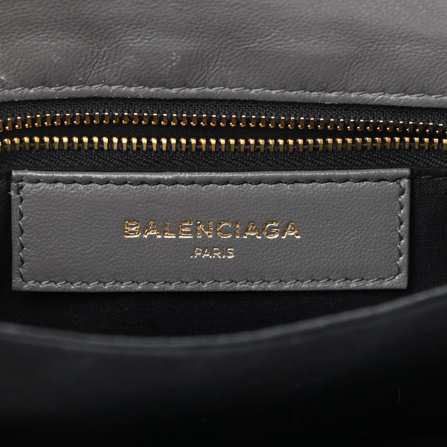 Balenciaga Chevre Gold Metallic Edge Hardware Envelope Clutch Gris Acier 6 of 11