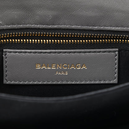 Balenciaga Chevre Gold Metallic Edge Hardware Envelope Clutch Gris Acier 6 of 11