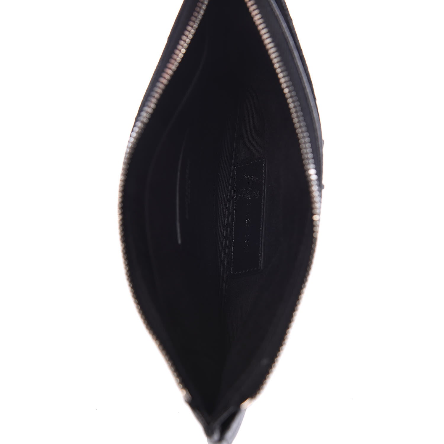 Saint Laurent Grain De Poudre Chevron Monogram Bill Pouch Black 5 of 8