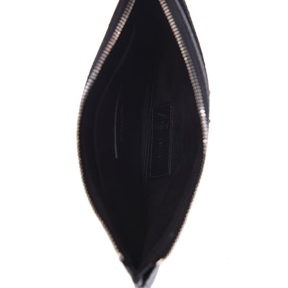 Saint Laurent Grain De Poudre Chevron Monogram Bill Pouch Black 5 of 8