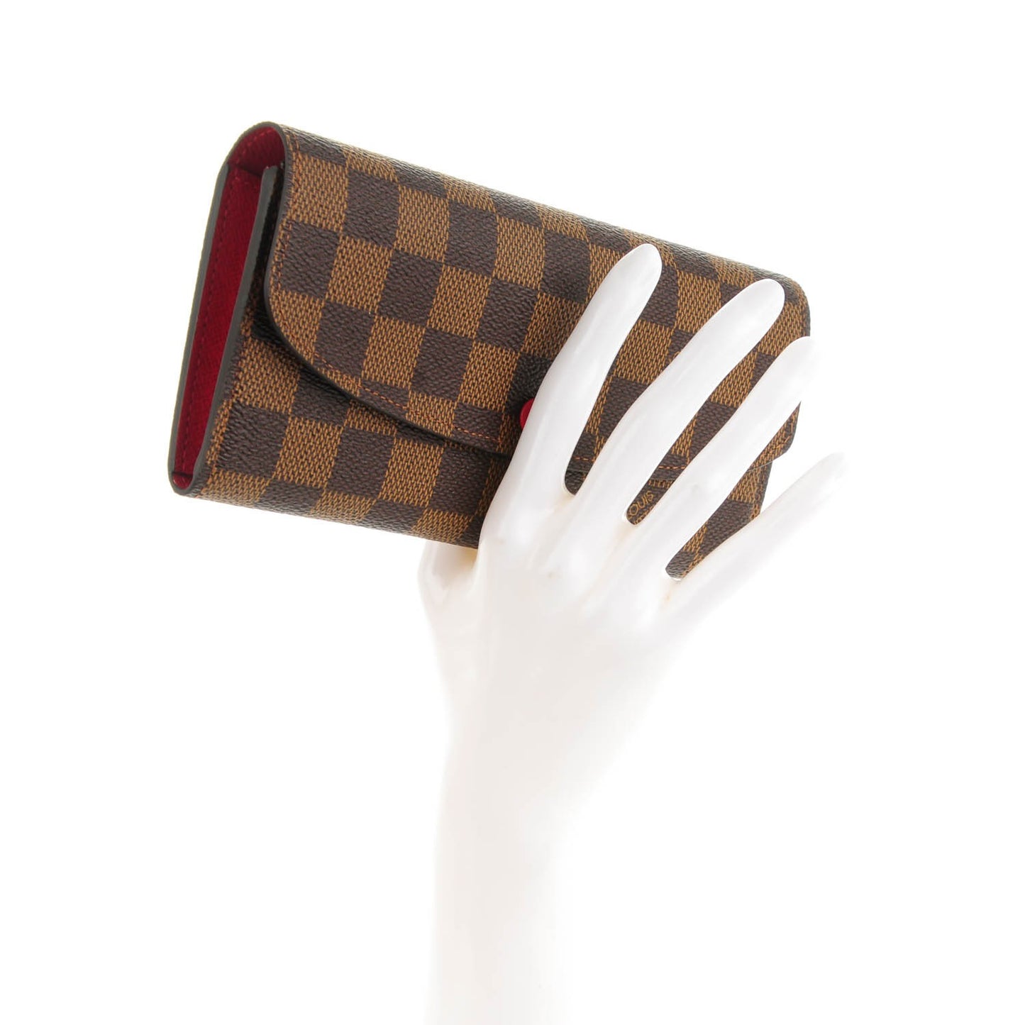 Damier Ebene Emilie Wallet Red