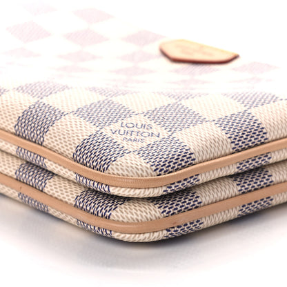 Louis Vuitton Damier Azur Double Zip Pochette 9 of 10