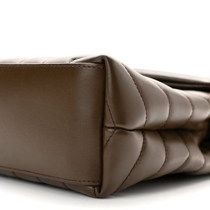 Saint Laurent Calfskin Y Quilted Monogram Small Loulou Chain Satchel Soil Brown 10 of 10