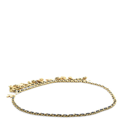 Chanel Lambskin Gold Chain Iconic Charm Belt Black Gold 2 of 4