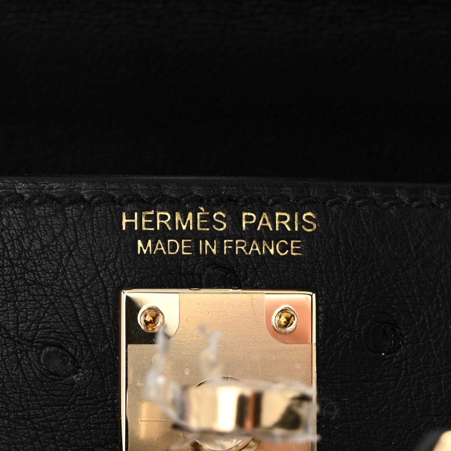 Hermes Ostrich Kelly Sellier Mini 20 Black 6 of 11