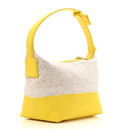 Loewe Jacquard Anagram Calfskin Small Cubi Bag Ecru Lemon 3 of 10