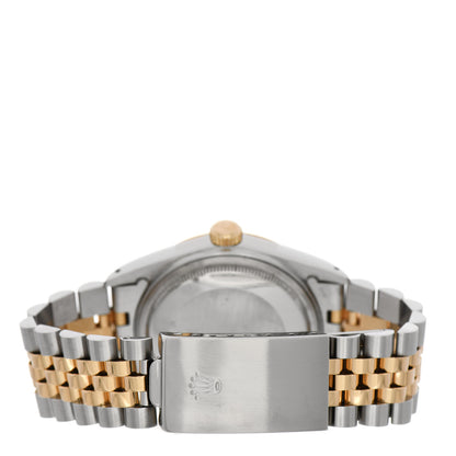 Rolex Stainless Steel 18K Yellow Gold 36mm Oyster Perpetual Datejust Watch Champagne 16013 3 of 5