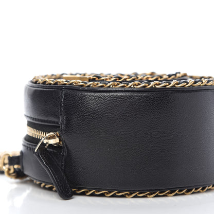 Chanel Lambskin Quilted Round Filigree Chain Around Crossbody Black 6 of 10