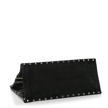 Christian Dior Suede Large Sea Book Tote Black 4 of 9