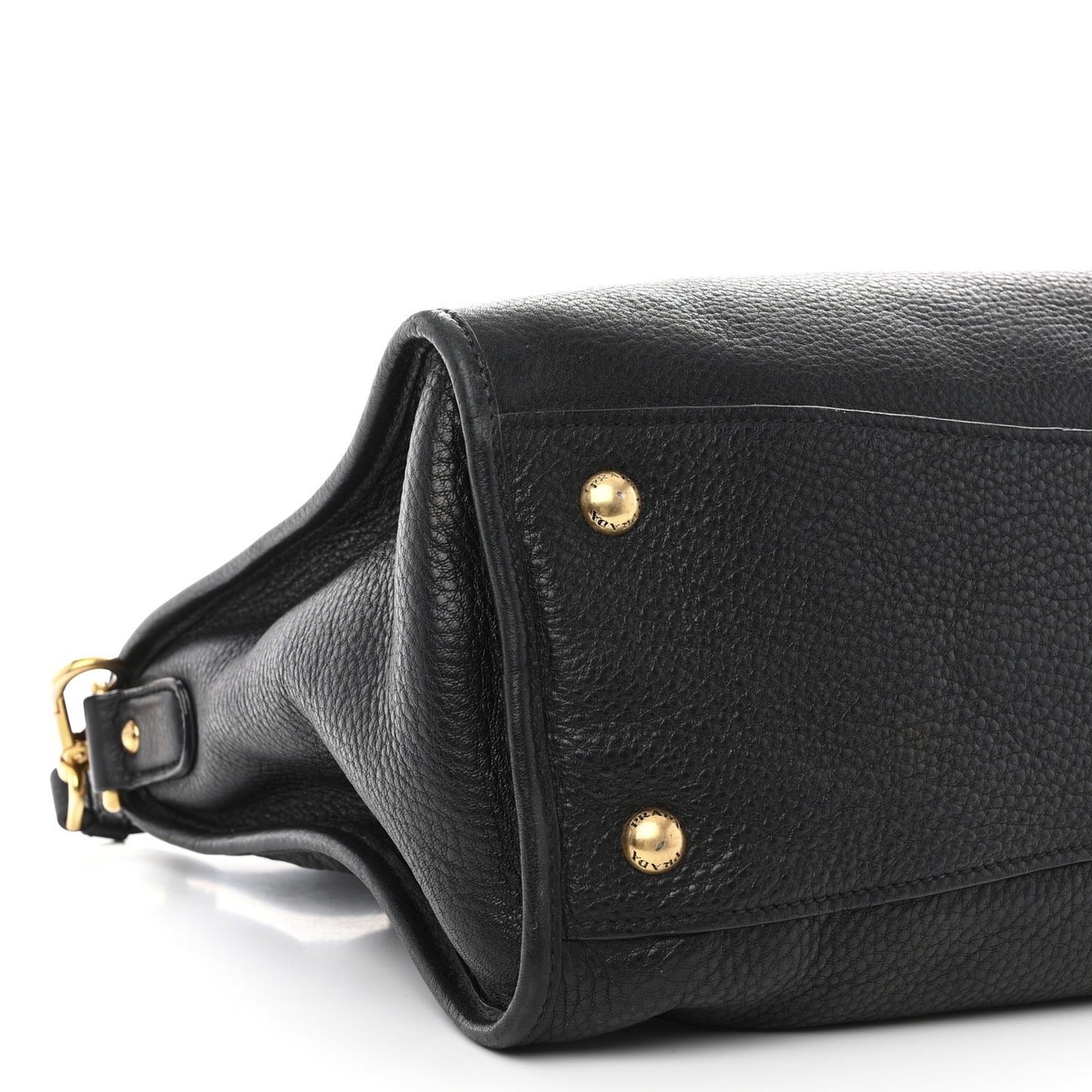 Vitello Daino Shopping Satchel Black