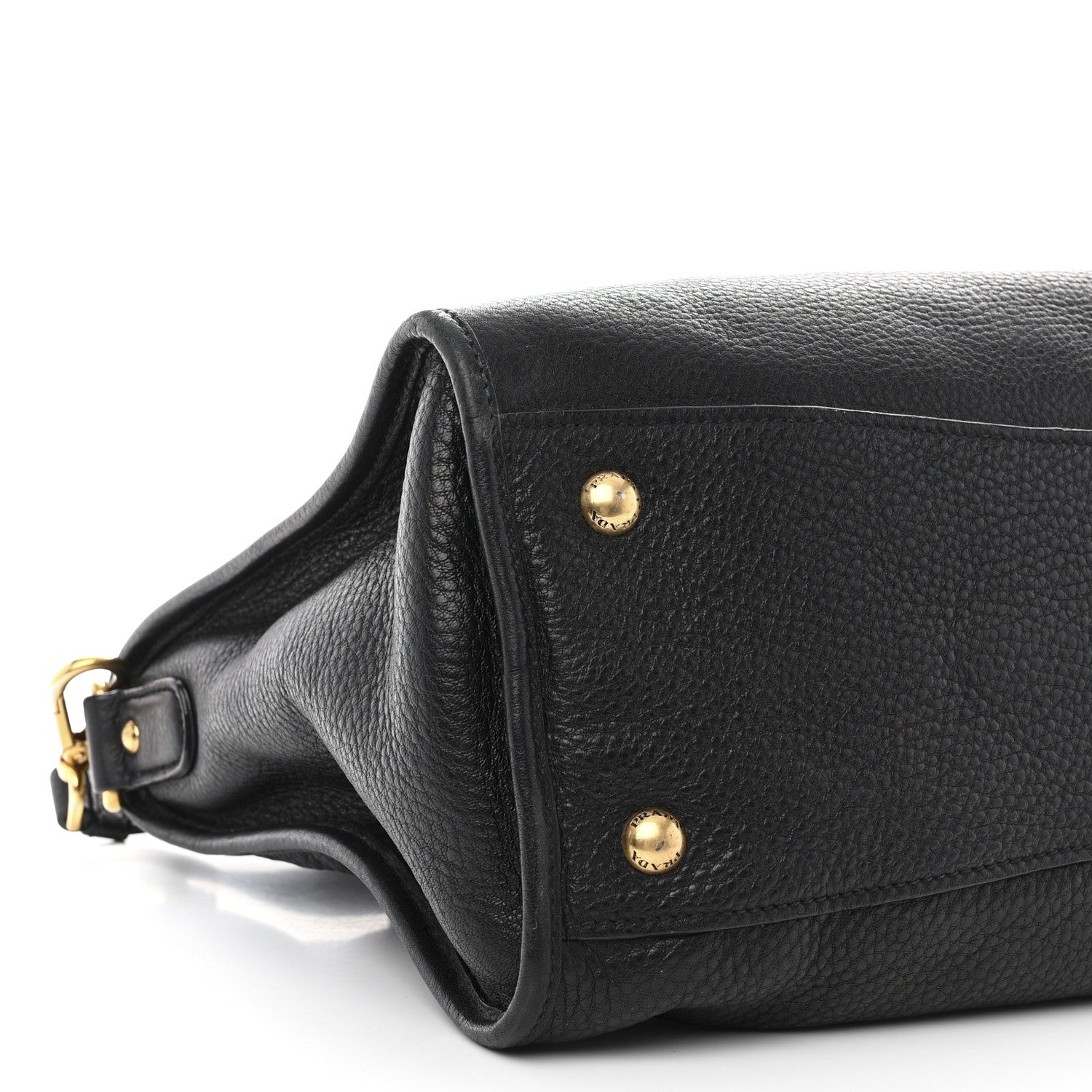 Prada Vitello Daino Shopping Satchel Black 9 of 19