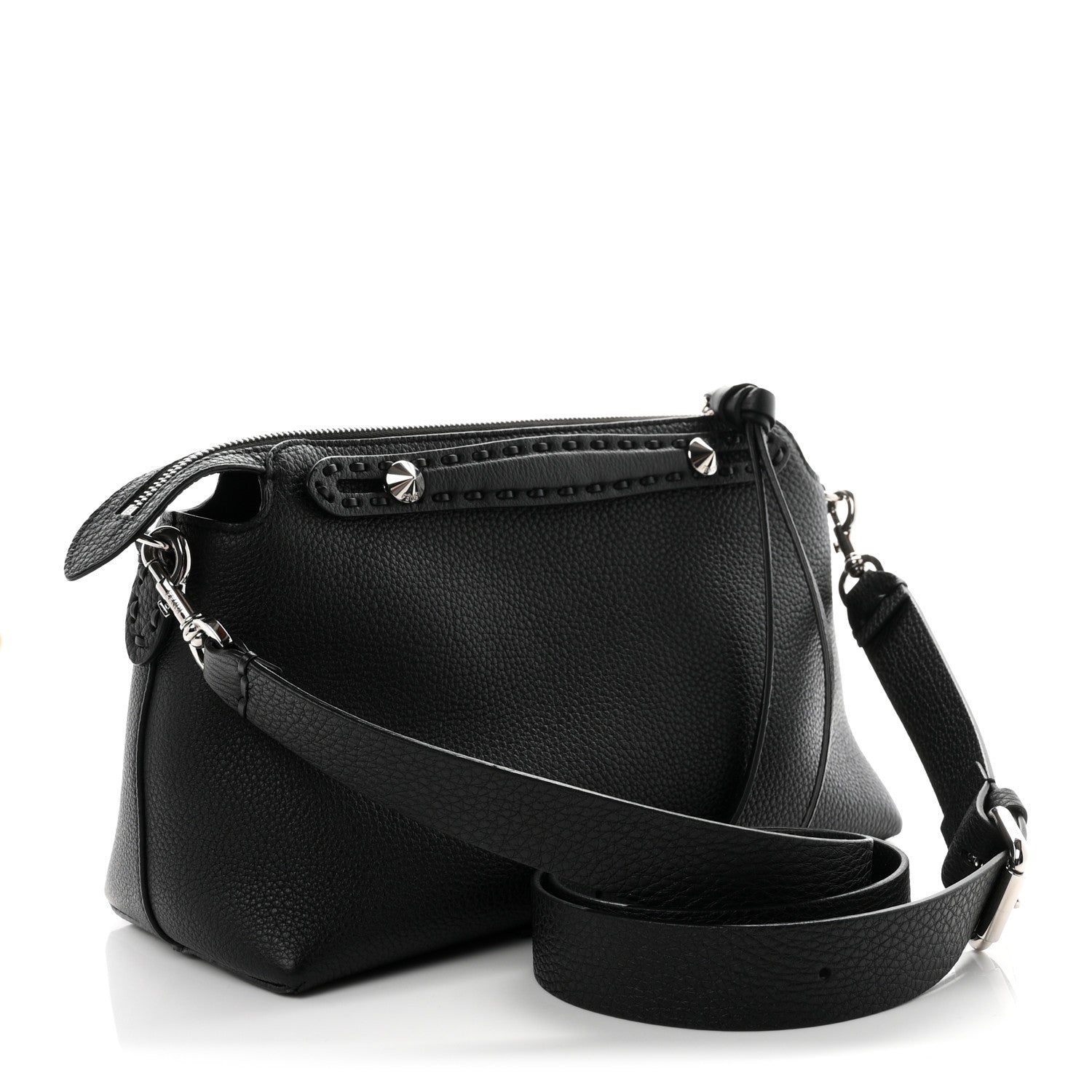 Fendi Cuoio Romano Selleria Medium By The Way Boston Bag Black 2 of 10