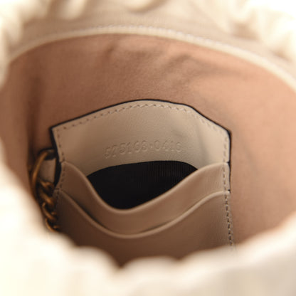 Gucci Calfskin Matelasse Mini GG Marmont 2.0 Bucket Bag White 8 of 11
