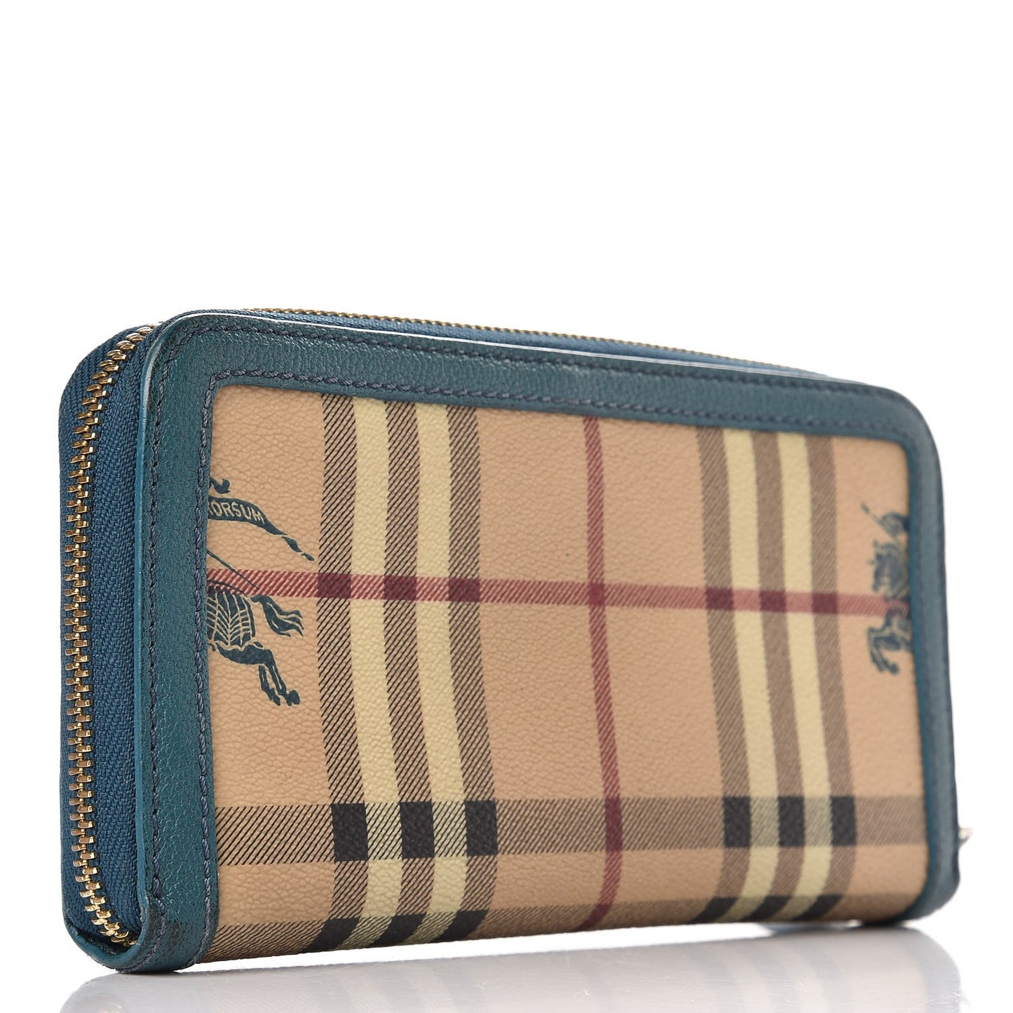Haymarket Check Large Ziggy Zip Around Wallet Green