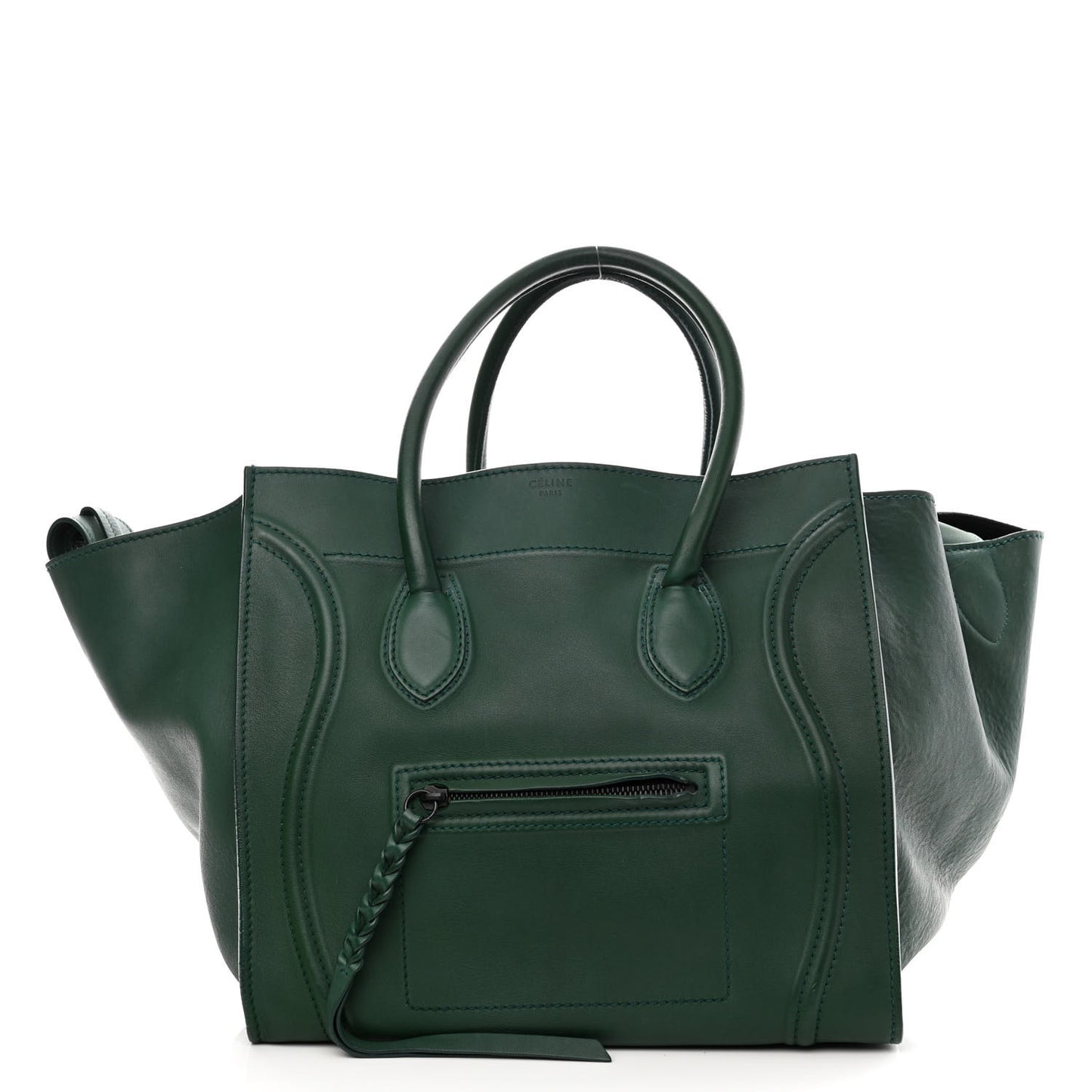 Supple Calfskin Medium Phantom Luggage Emerald