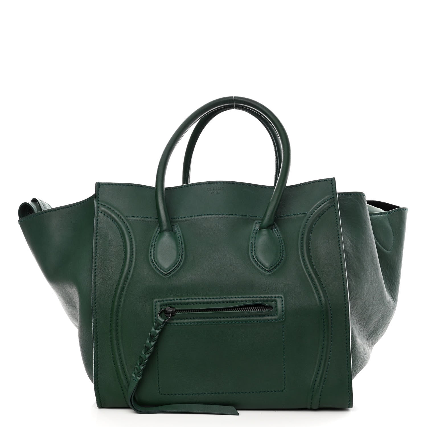 Celine Supple Calfskin Medium Phantom Luggage Emerald 1 of 20