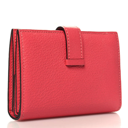 Hermes Chevre Mysore Mini Bearn Wallet Rose Lipstick 3 of 11