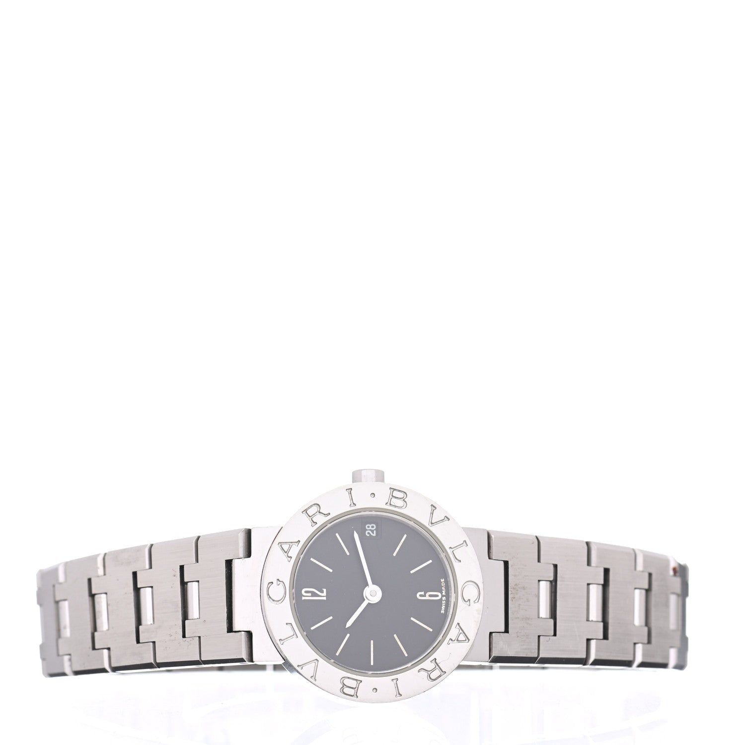 Bulgari Stainless Steel 23mm Quartz Watch Black 2 of 5