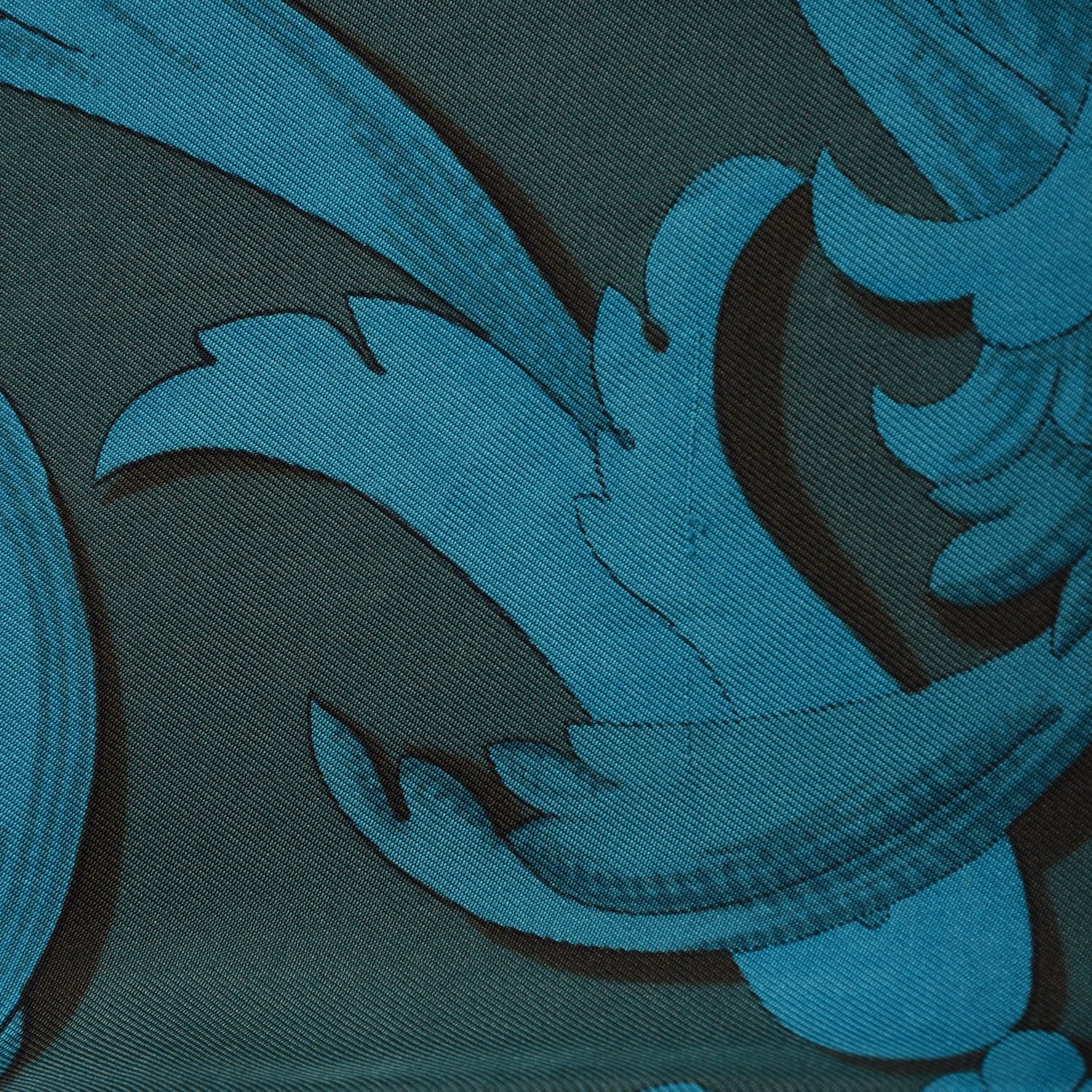 Hermes Silk Dip Dyed Le Mors A La Conétable Scarf 90 Turquoise 7 of 8