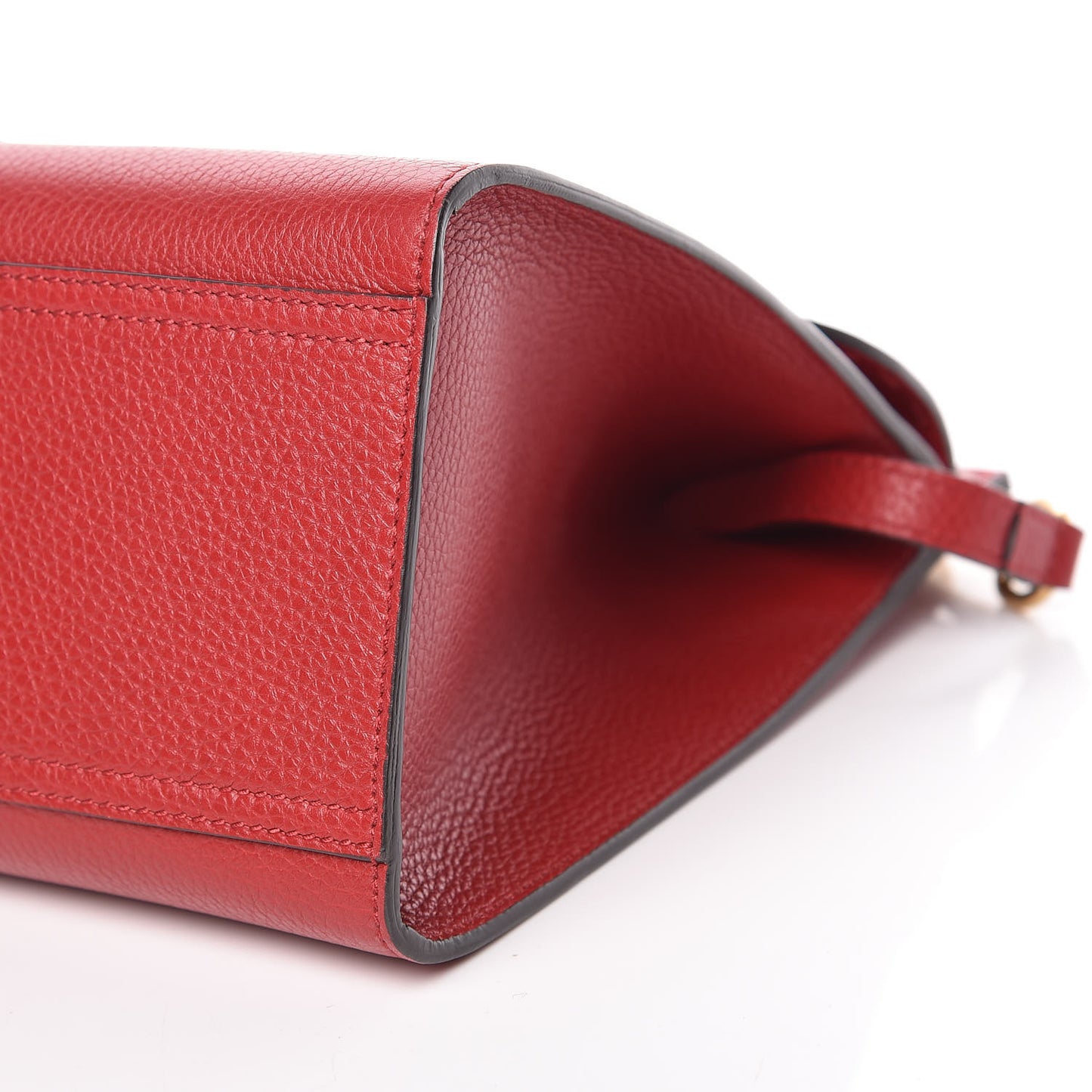 Calfskin Small GG Marmont Top Handle Bag Vulcanic Red