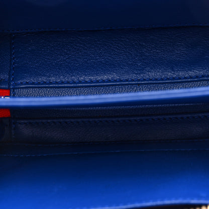 Chanel Caviar Quilted Small CC Filigree Vanity Case Blue White Red 5 of 11