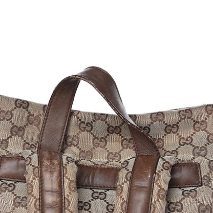 Gucci Monogram Backpack Diaper Bag Brown 16 of 22