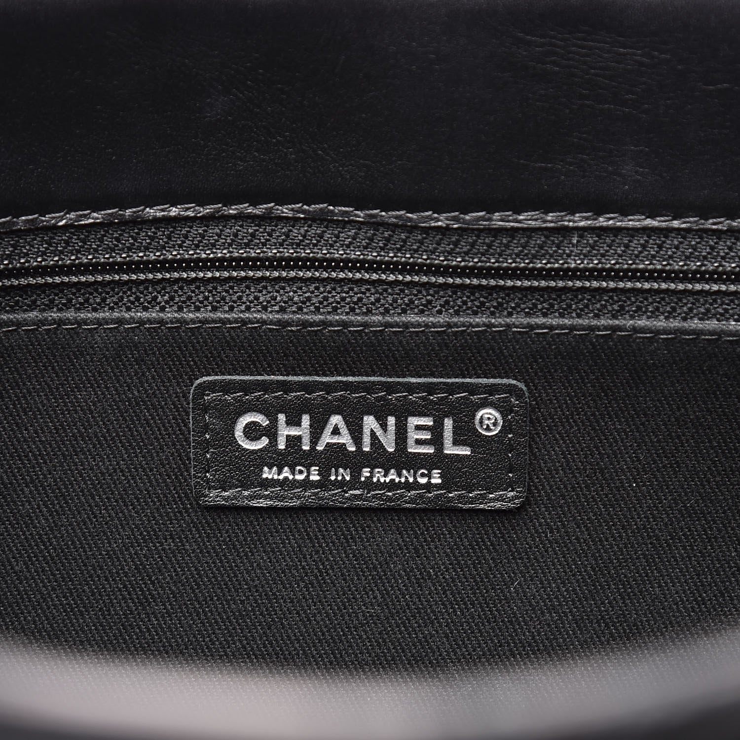 Chanel Calfskin Double Stitch Large Hamptons Flap Bag Black 5 of 10